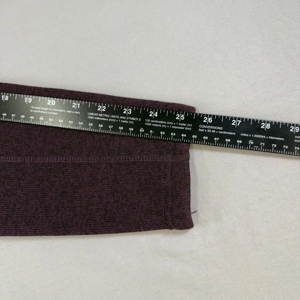 Eddie Bauer Men's Heathered Purple Fleece Quarter Zip Pullover Sweater new w tag